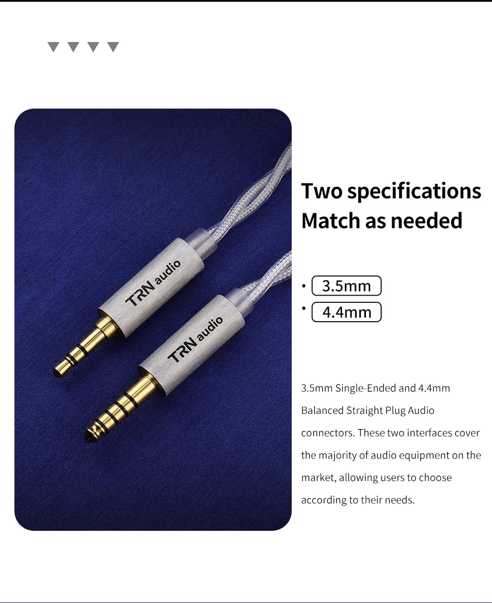 Amazon | TRNリケーブル 2Pin イヤホンケーブル 4.4mmプラグ 400芯無